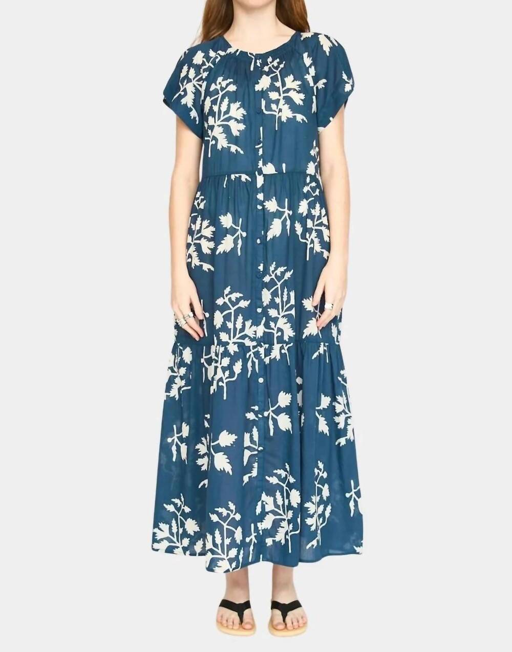 NEW MIRTH vienna midi dress in navy fig